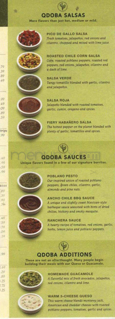 Qdoba Mexican Grill - Firestone, CO menu_pic