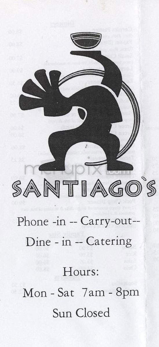 Santiago's Mexican Restaurant - Commerce City, CO menu_pic