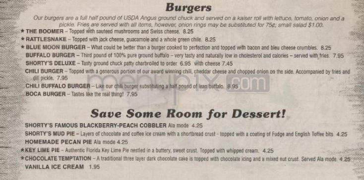 Shorty's Pit Bar-B-Q - Longmont, CO menu_pic