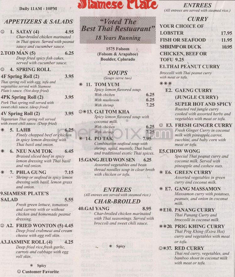 Siamese Plate - Boulder, CO menu_pic