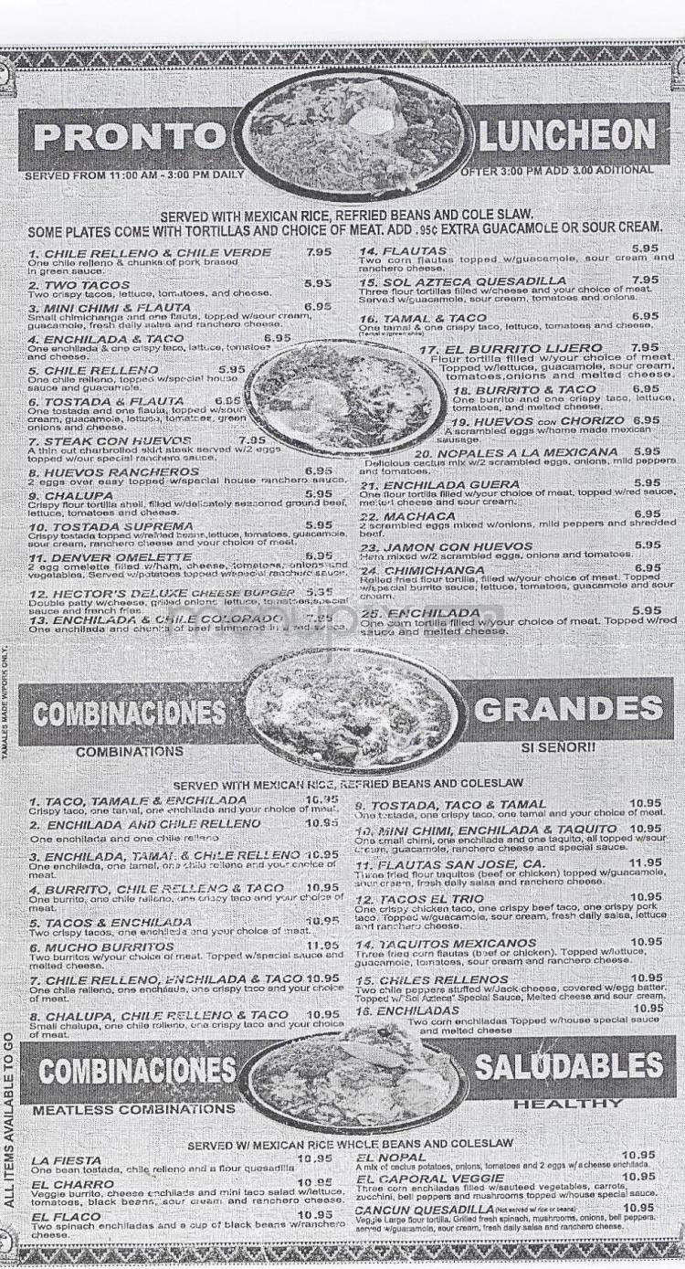 Sol Azteca - Boulder, CO menu_pic