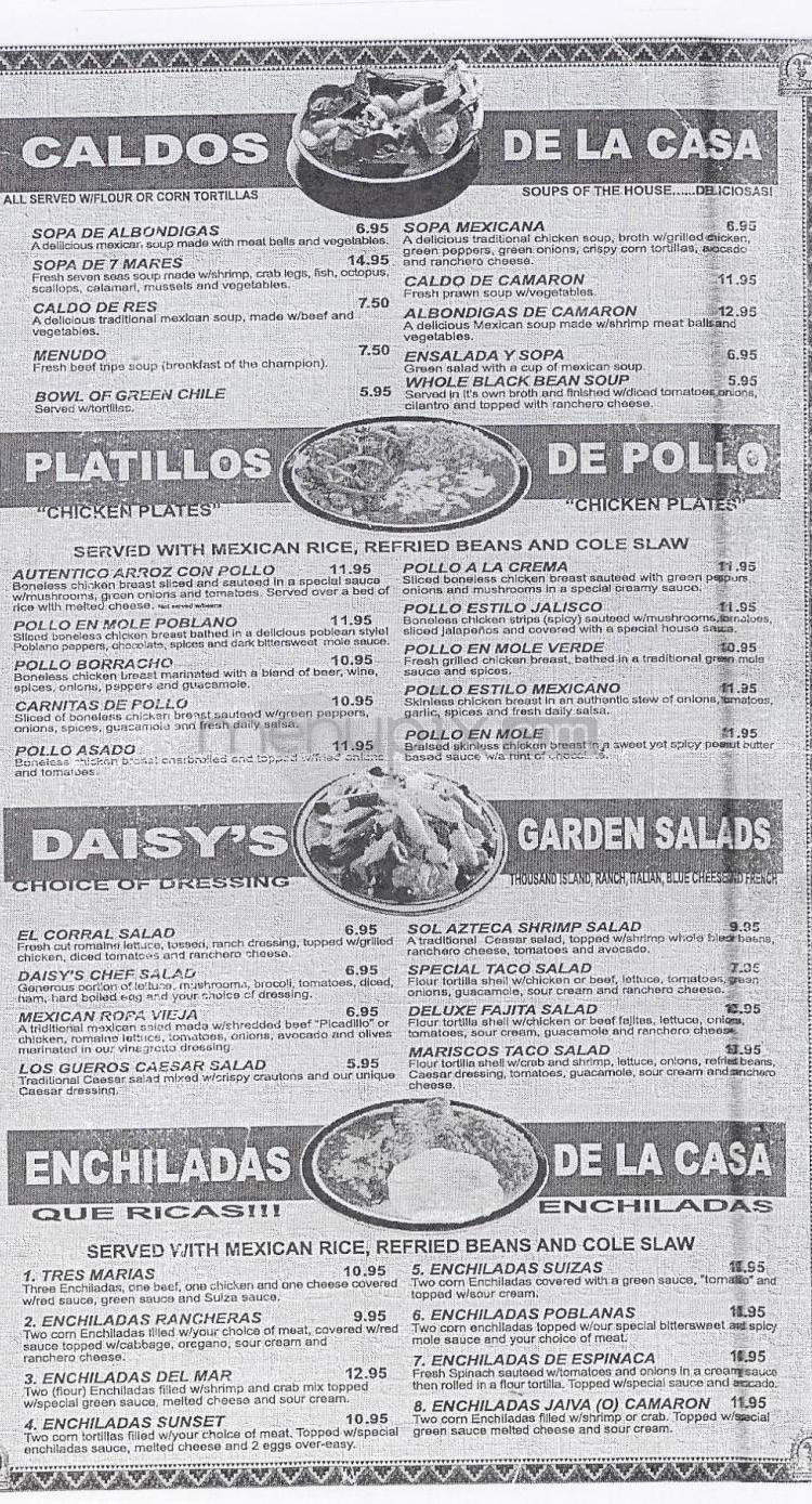 Sol Azteca - Boulder, CO menu_pic