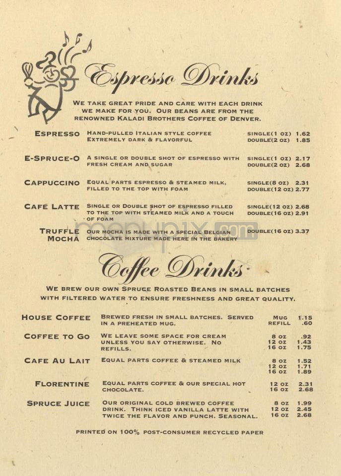 Spruce Confections - Boulder, CO menu_pic