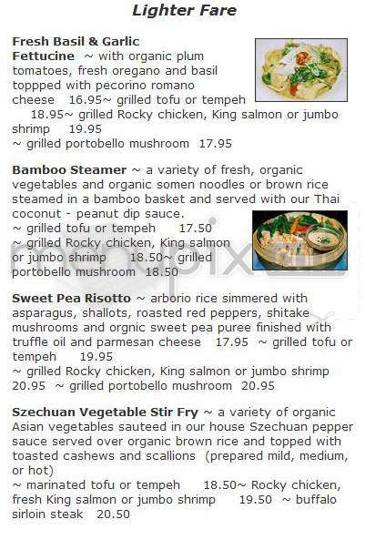 Sunflower Restaurant - Boulder, CO menu_pic