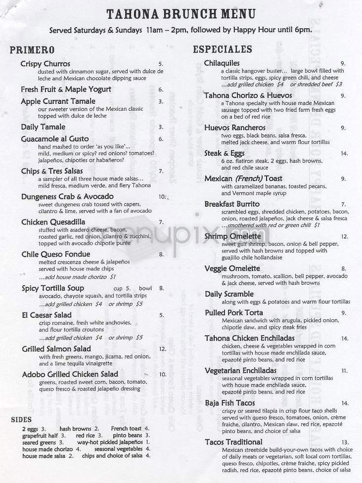 Tahona Boulder - Boulder, CO menu_pic