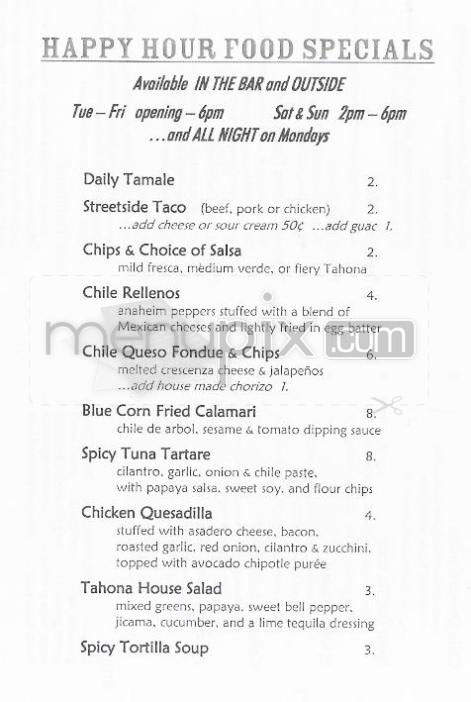 Tahona Boulder - Boulder, CO menu_pic