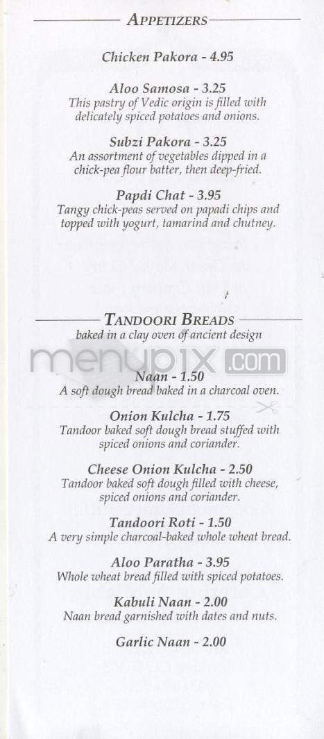 Taj Restaurant - Hamilton, ON menu_pic