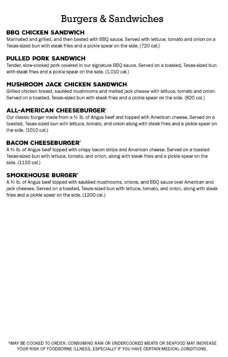 /398861/Texas-Roadhouse-Menu-Gilbert-AZ - Gilbert, AZ