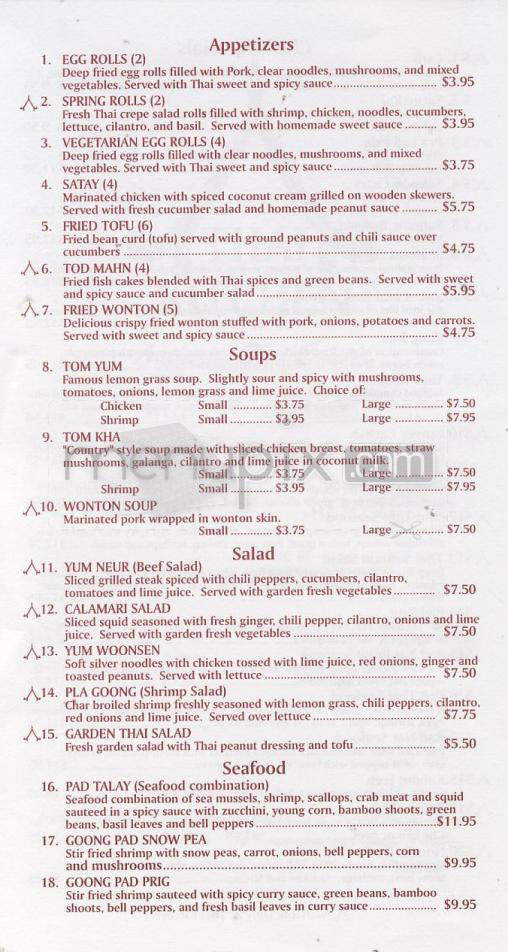 Thai Kitchen - Longmont, CO menu_pic