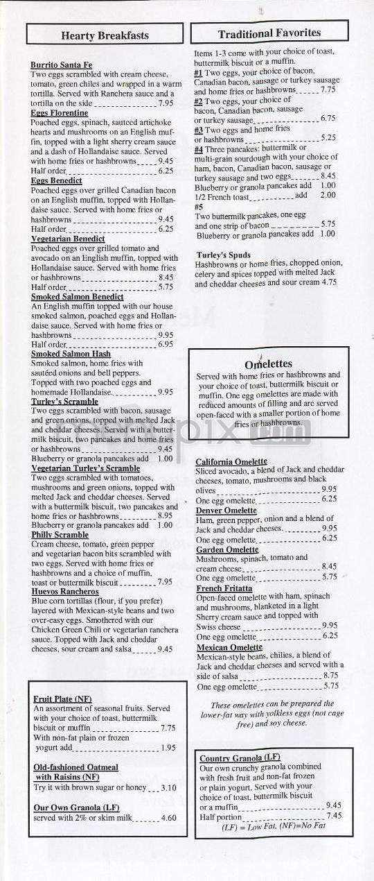 Turley's - Boulder, CO menu_pic