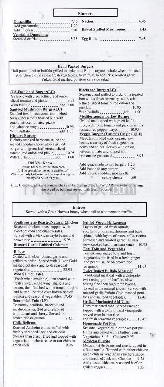 Turley's - Boulder, CO menu_pic