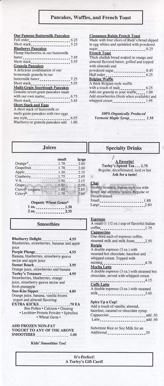 Turley's - Boulder, CO menu_pic