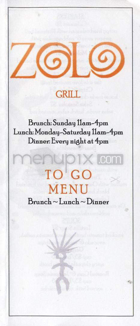 Zolo Grill - Boulder, CO menu_pic
