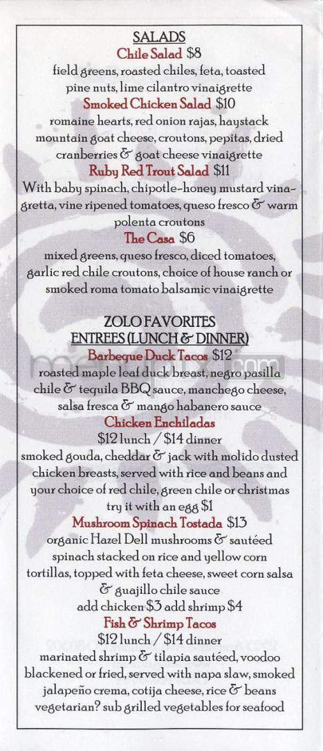 Zolo Grill - Boulder, CO menu_pic