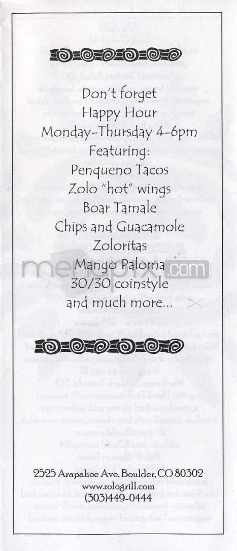 Zolo Grill - Boulder, CO menu_pic