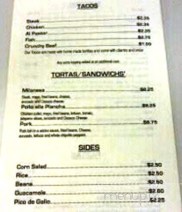 Cucaramacara - Meriden, CT menu_pic