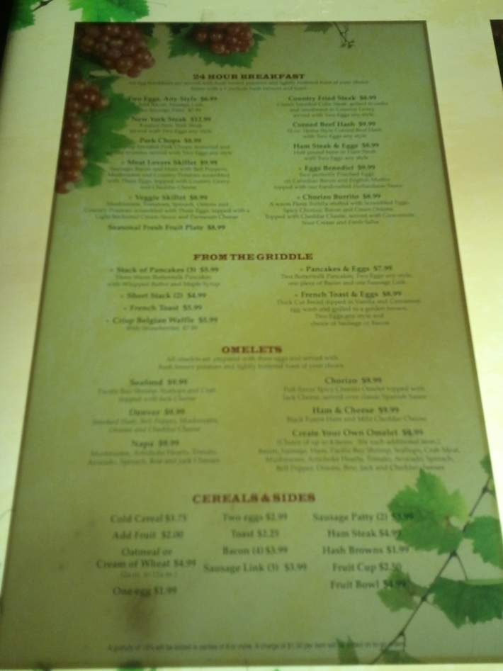 Cafe Andreotti - Reno, NV menu_pic