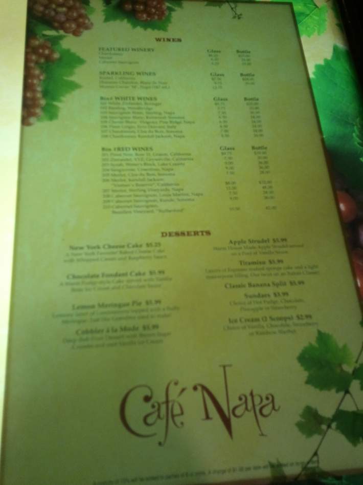 Cafe Andreotti - Reno, NV menu_pic