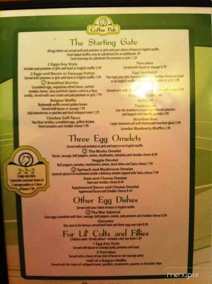 Coffee Pub - Lexington, KY menu_pic