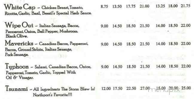 California Underground - Northport, AL menu_pic