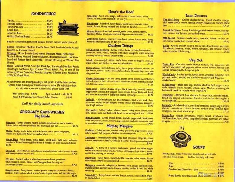 Centre Street Cafe - Traverse City, MI menu_pic