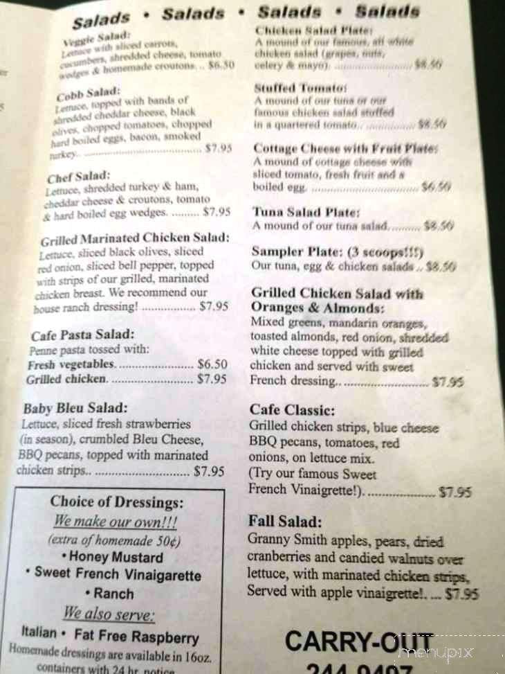 Cottage Cafe - Middletown, KY menu_pic