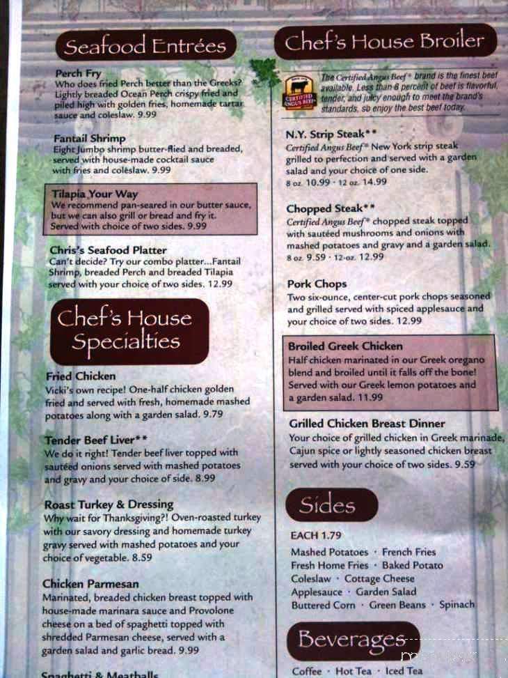 Chef's House - Hilliard, OH menu_pic