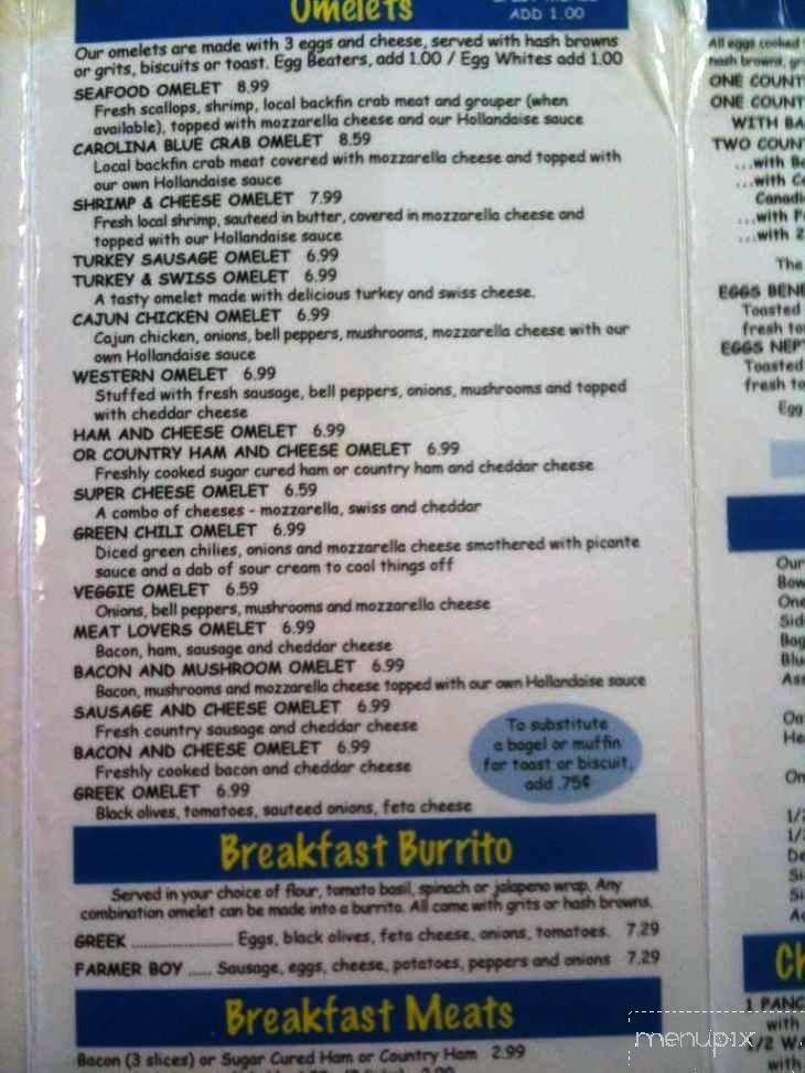 Causeway Cafe - Wrightsville Beach, NC menu_pic