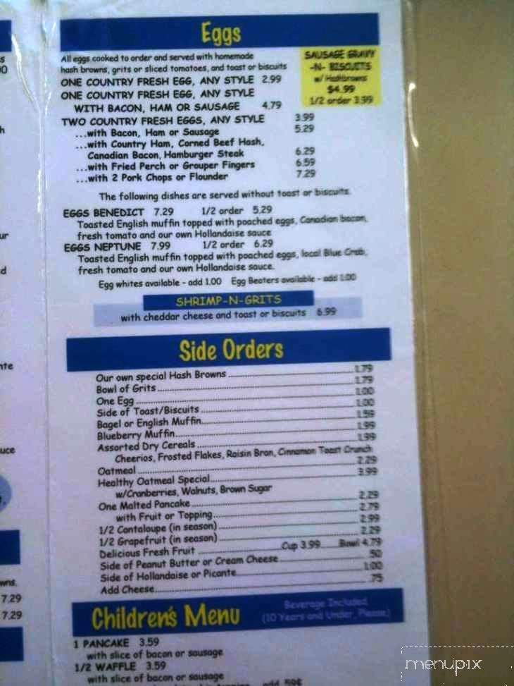 Causeway Cafe - Wrightsville Beach, NC menu_pic