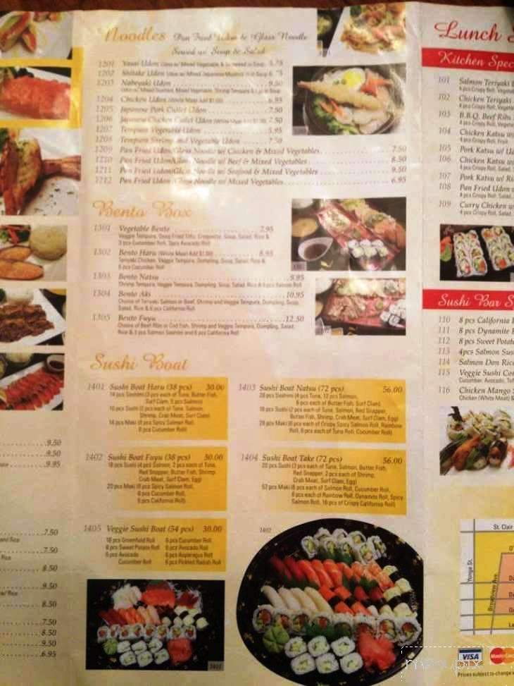 Casa Sushi - Toronto, ON menu_pic