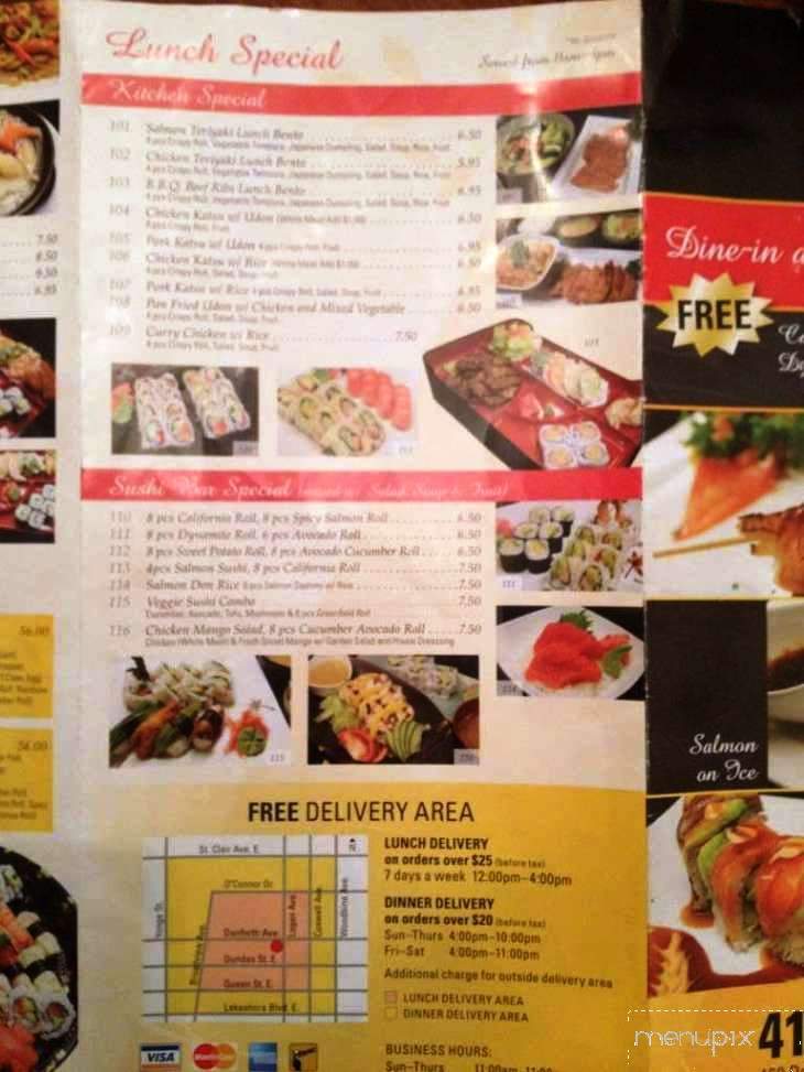 Casa Sushi - Toronto, ON menu_pic