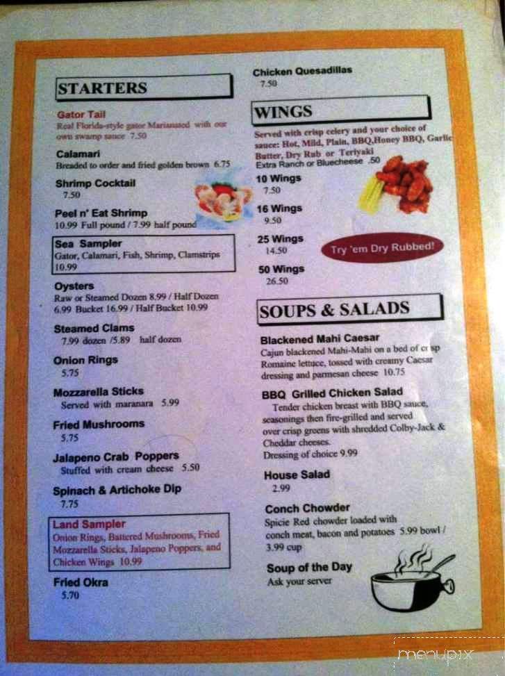 Claw Daddys Raw Bar & Grill - Crystal River, FL menu_pic