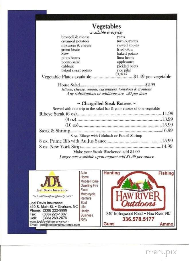 Carver's On Elm - Graham, NC menu_pic