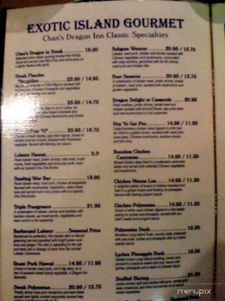 Chan's Dragon Inn - Ridgefield, NJ menu_pic