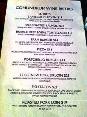 Conundrum Wine Bistro - Freeport, ME menu_pic