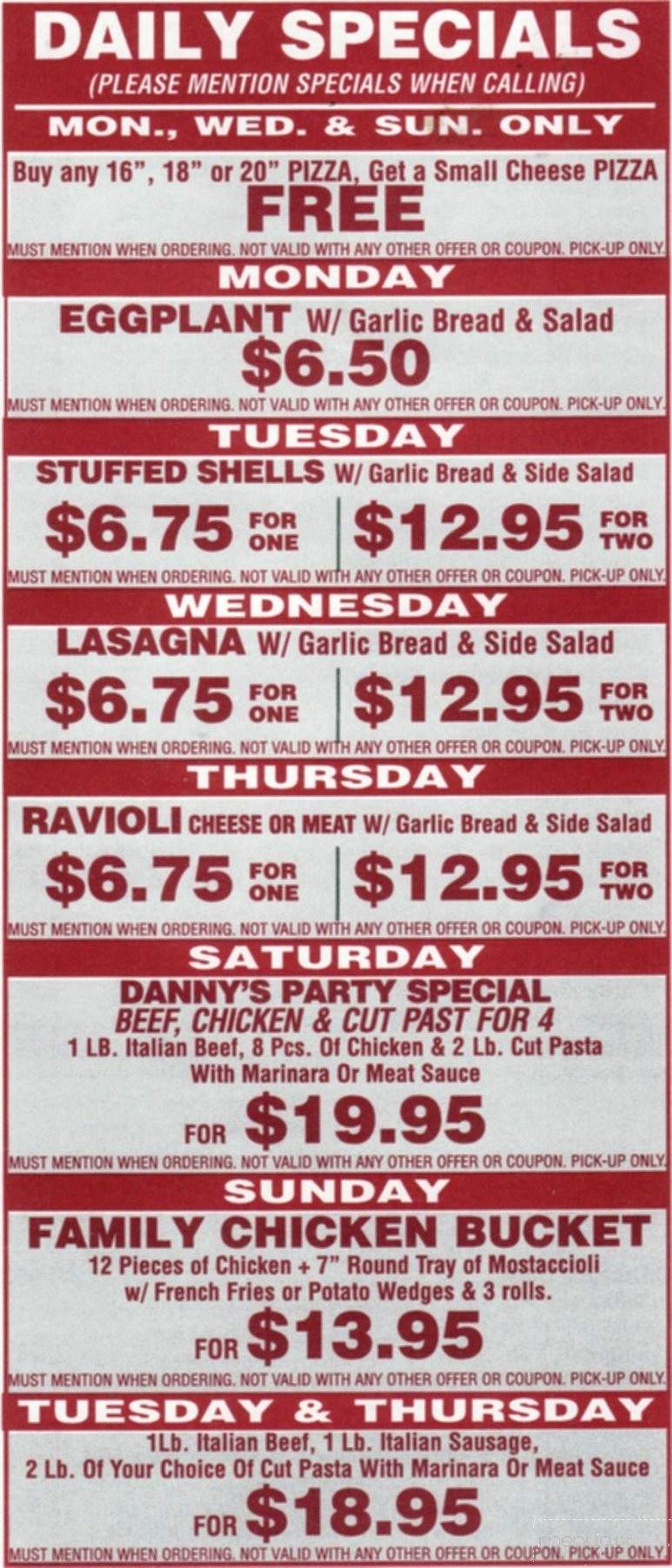 Crystal's - Calumet City, IL menu_pic