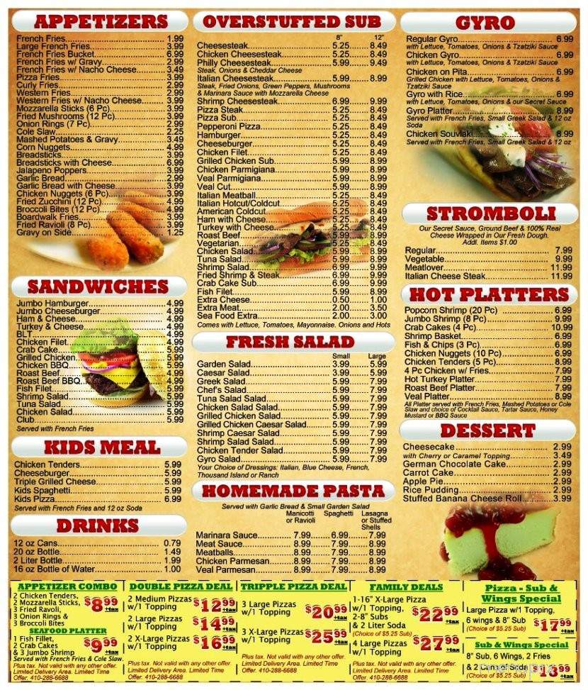 Crown Pizza & Wings - Dundalk, MD menu_pic