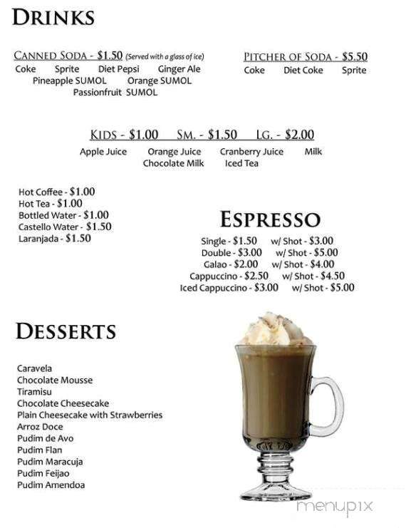 Caravela Family Restaurant - Fall River, MA menu_pic