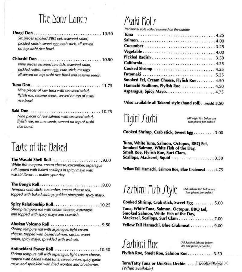 Chef Scott's Restaurant - Ocean Springs, MS menu_pic