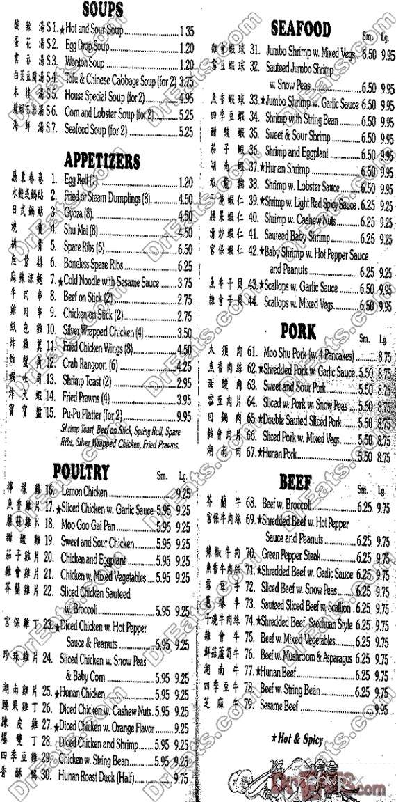 China Castle Restaurant - Honesdale, PA menu_pic