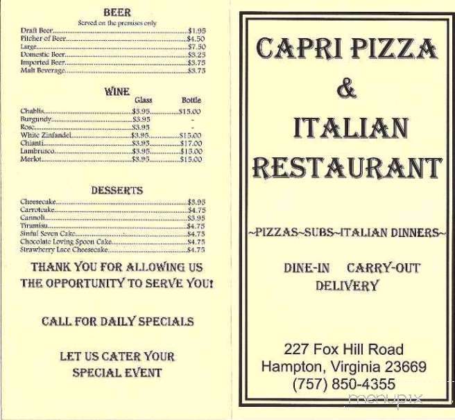 /4602124/Capri-Pizza-and-Italian-Restaurant-Hampton-VA - Hampton, VA