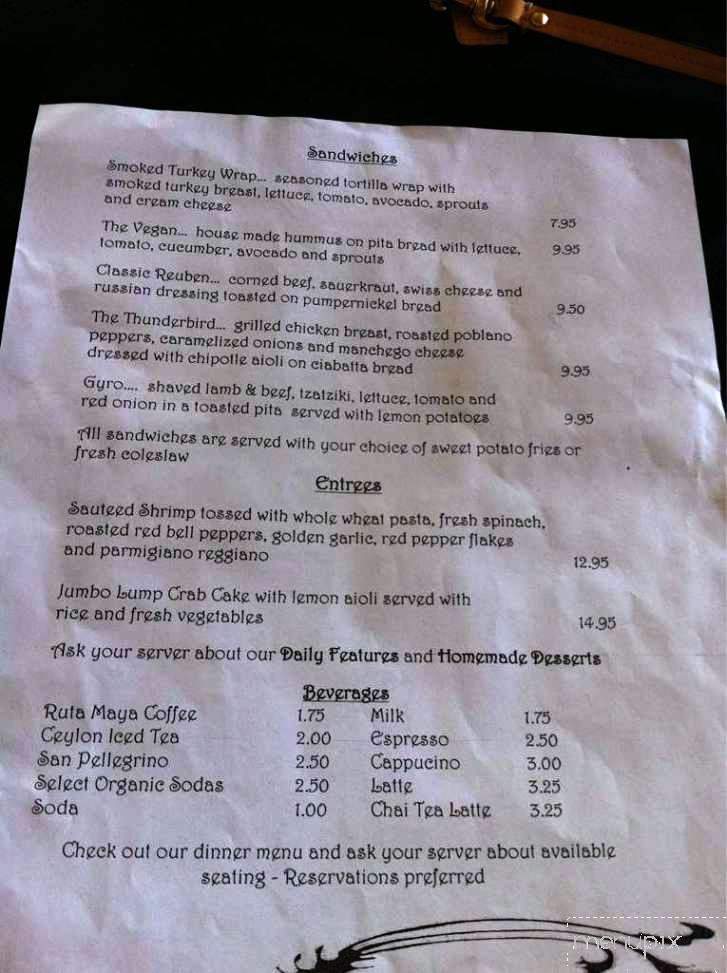 Cafe Phoenix - Port Aransas, TX menu_pic