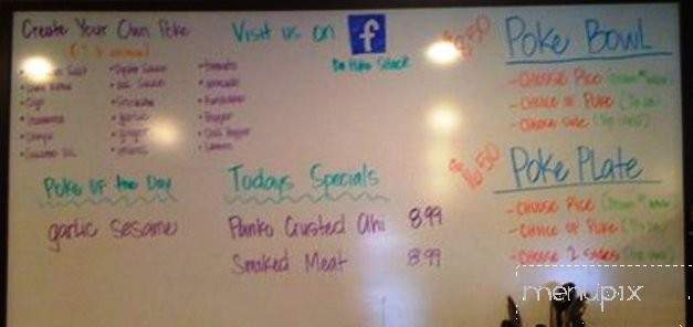 Da Poke Shack - Kailua Kona, HI menu_pic