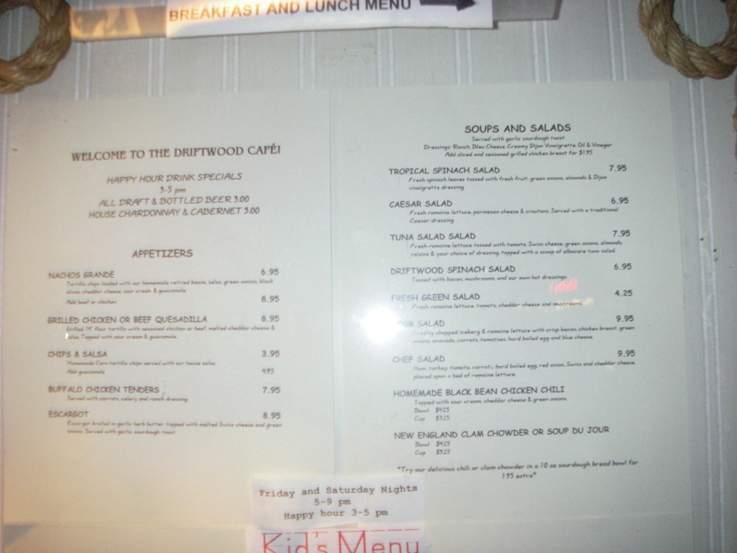 Driftwood Cafe - South Lake Tahoe, CA menu_pic