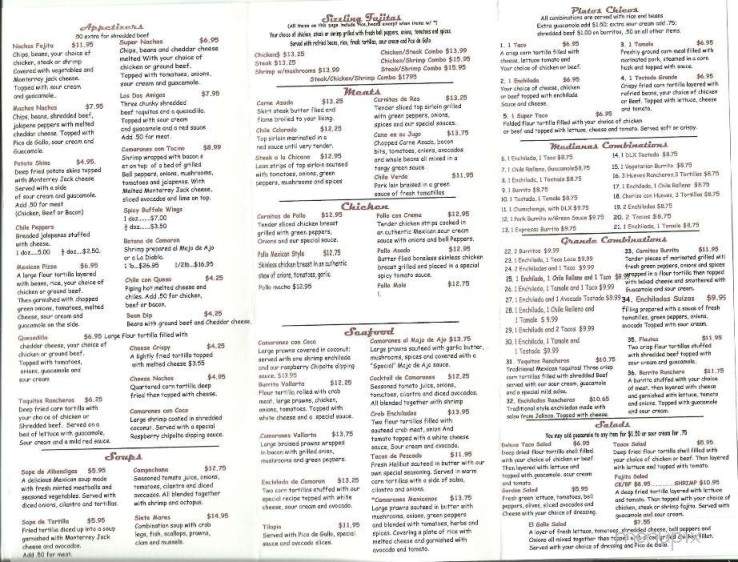 El Indio II - Gresham, OR menu_pic