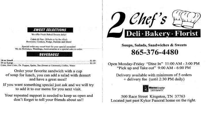 /380149422/2-Chefs-Deli-Bakery-Kingston-TN - Kingston, TN
