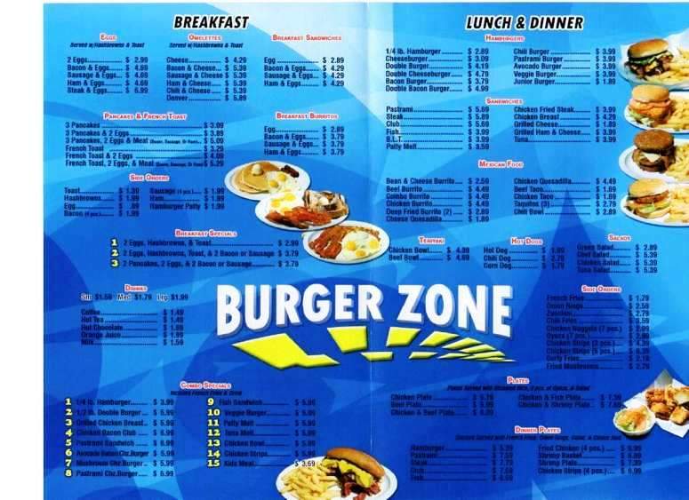Burger Zone - Ontario, CA menu_pic