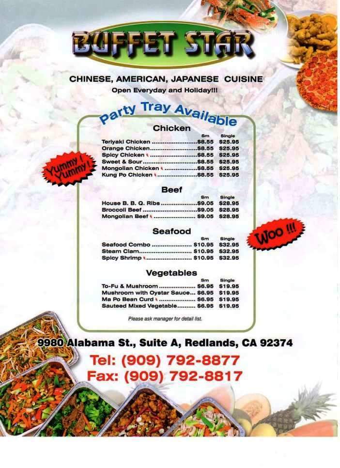 Buffet Star Menu in Redlands, CA Order Delivery & Reviews