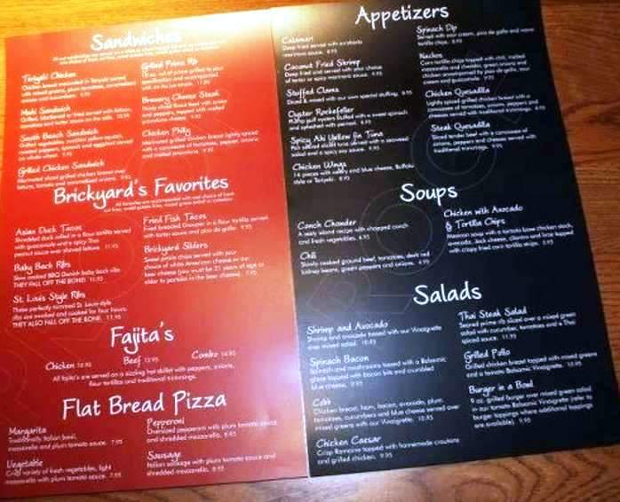 Brickyard - Boca Raton, FL menu_pic