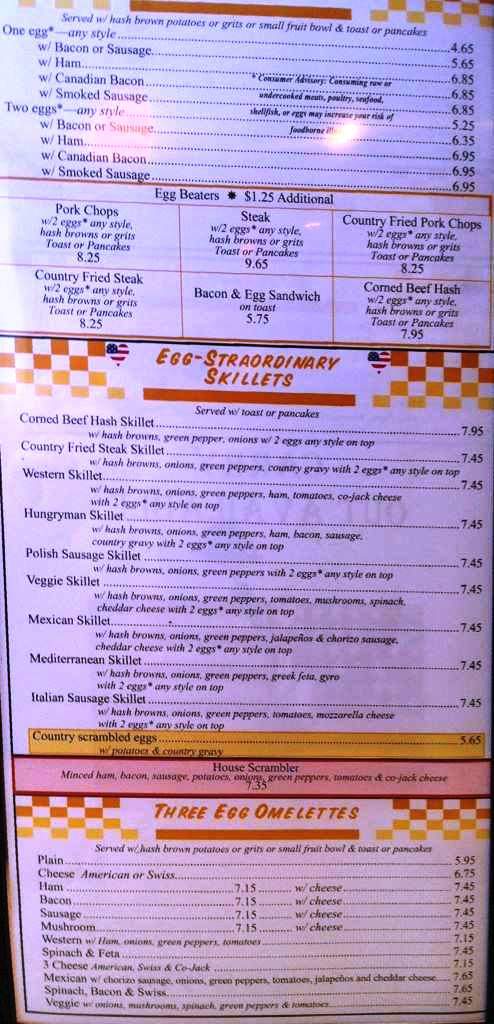 Blueberry Hill Pancake House - Mooresville, IN menu_pic